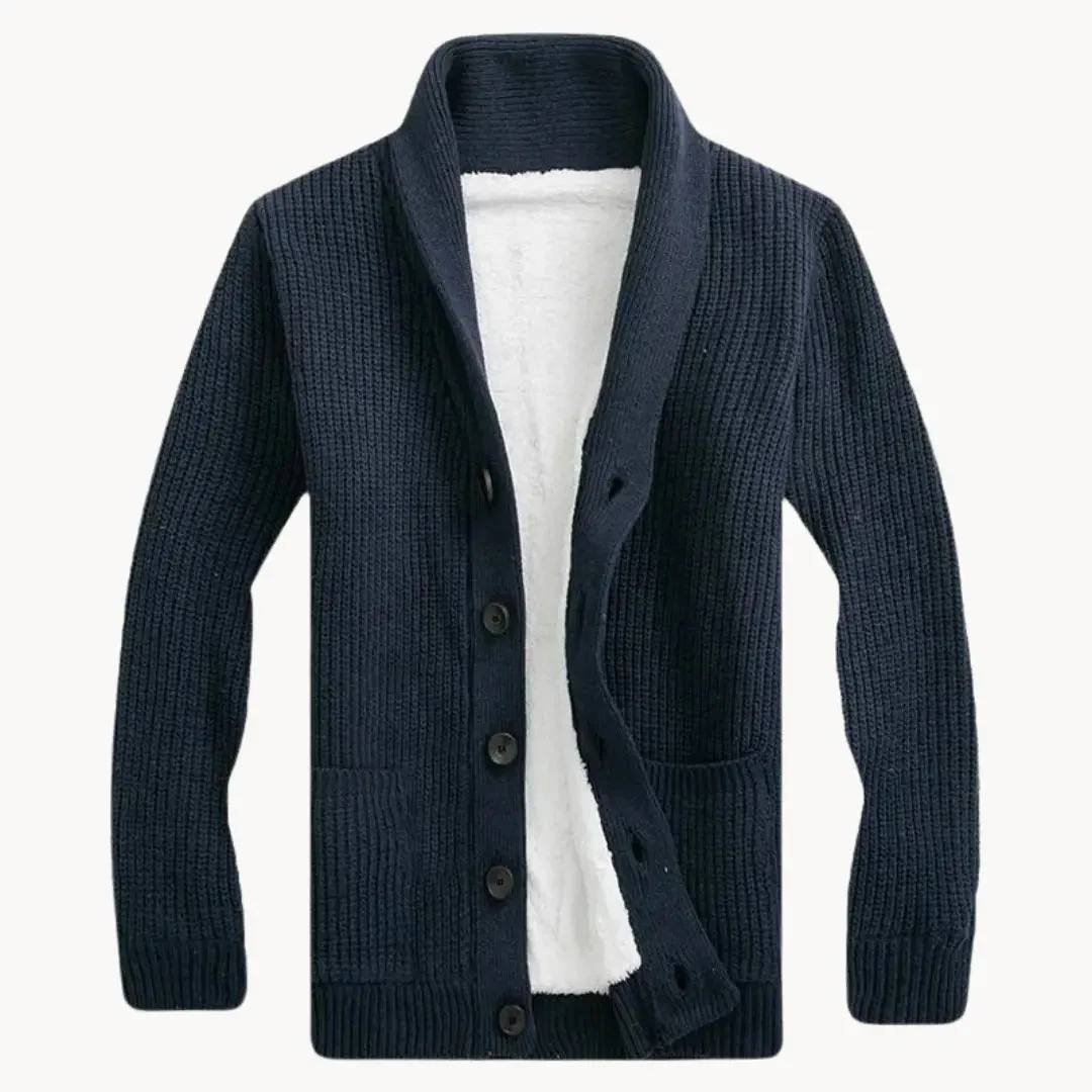 Heren Cardigan met Sjalkraag en Ribbelstructuur voor Comfortabele Stijl - Image 5