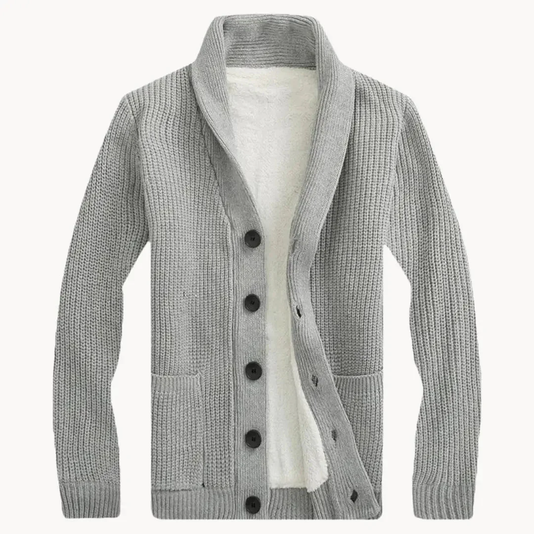 Heren Cardigan met Sjalkraag en Ribbelstructuur voor Comfortabele Stijl - Image 7