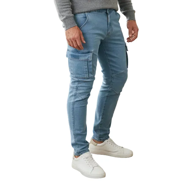 Heren Cargo Broek Aansluitende Pasvorm Met Praktische Zakken