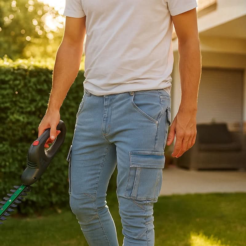 Heren Cargo Broek Aansluitende Pasvorm Met Praktische Zakken - Image 4