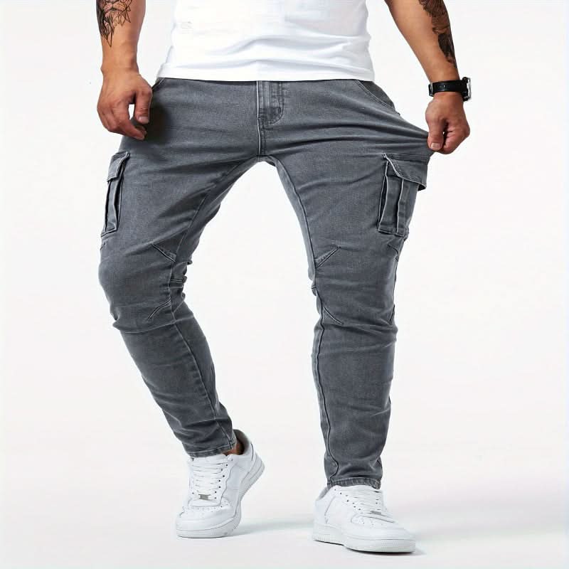 Heren Cargo Broek Aansluitende Pasvorm Met Praktische Zakken - Image 8