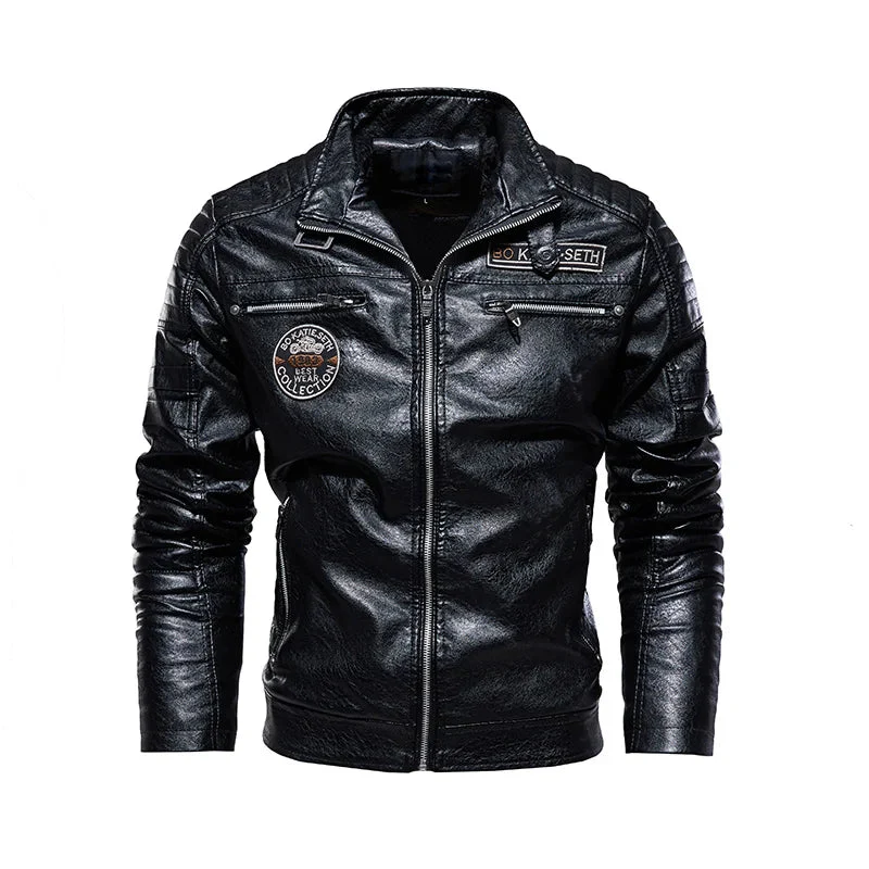 Heren Casual Leren Winterjas - Image 2