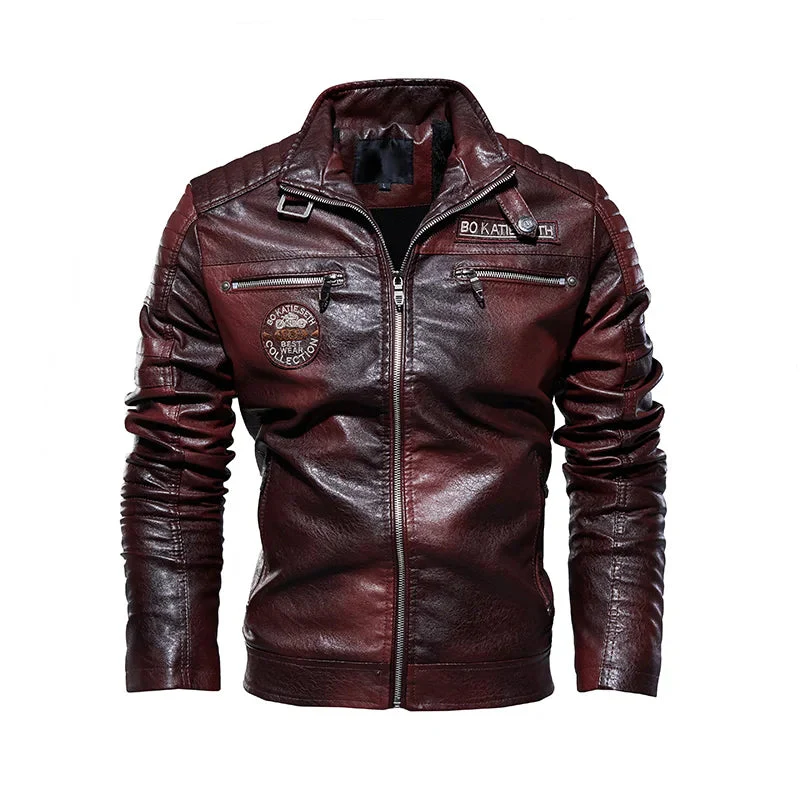 Heren Casual Leren Winterjas - Image 3