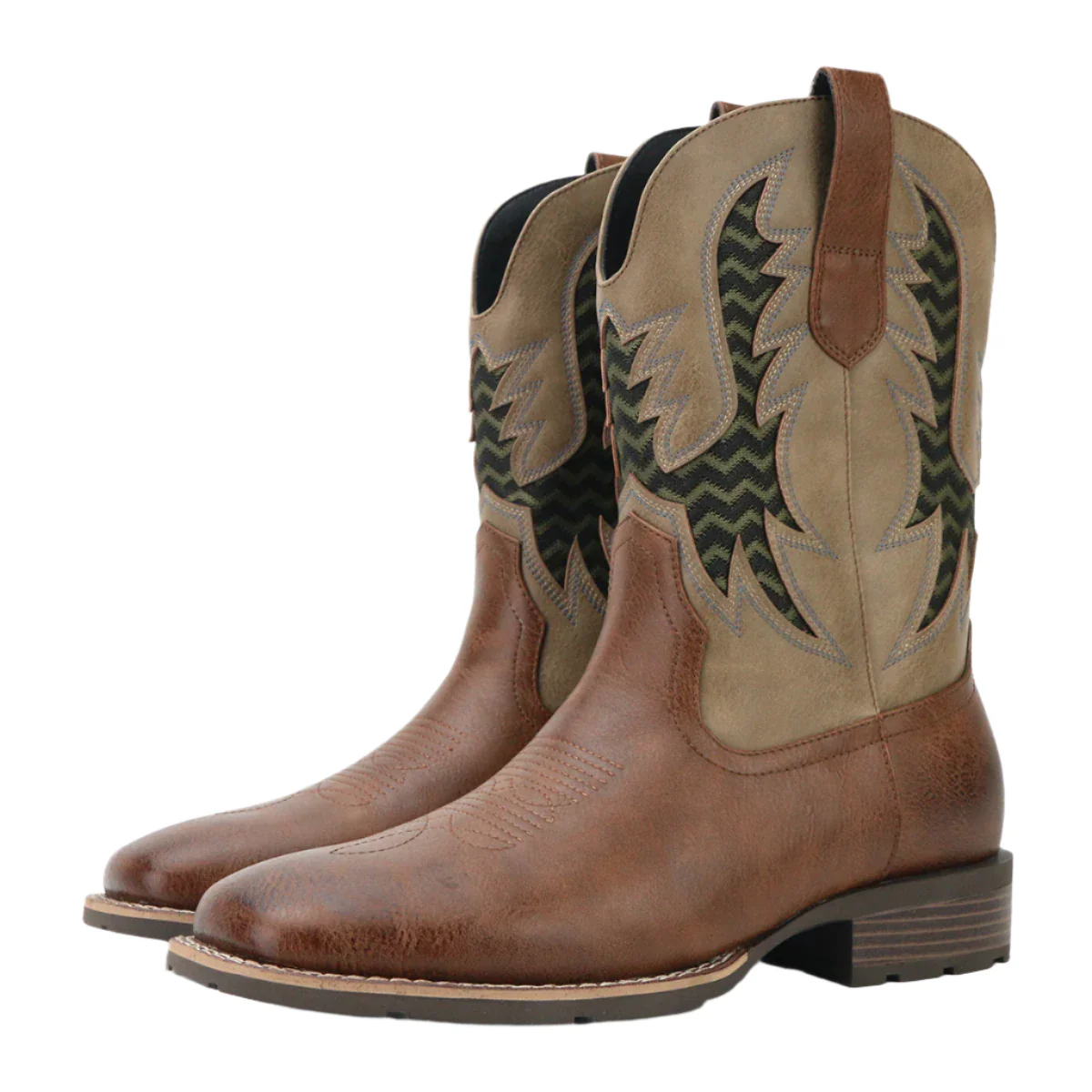Heren Cowboylaarzen Vintage Geborduurd Leren
