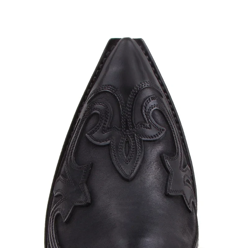 Heren Enkellaarsjes Cowboy Stijl Leer met Rits - Image 6