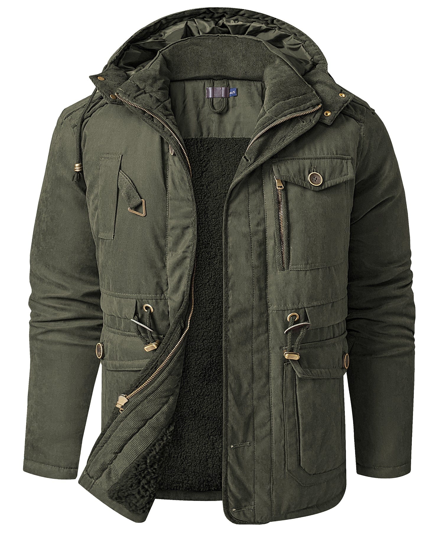 Heren Expedition Jacket Met Verstelbare Taille En Zachte Fleece - Image 12