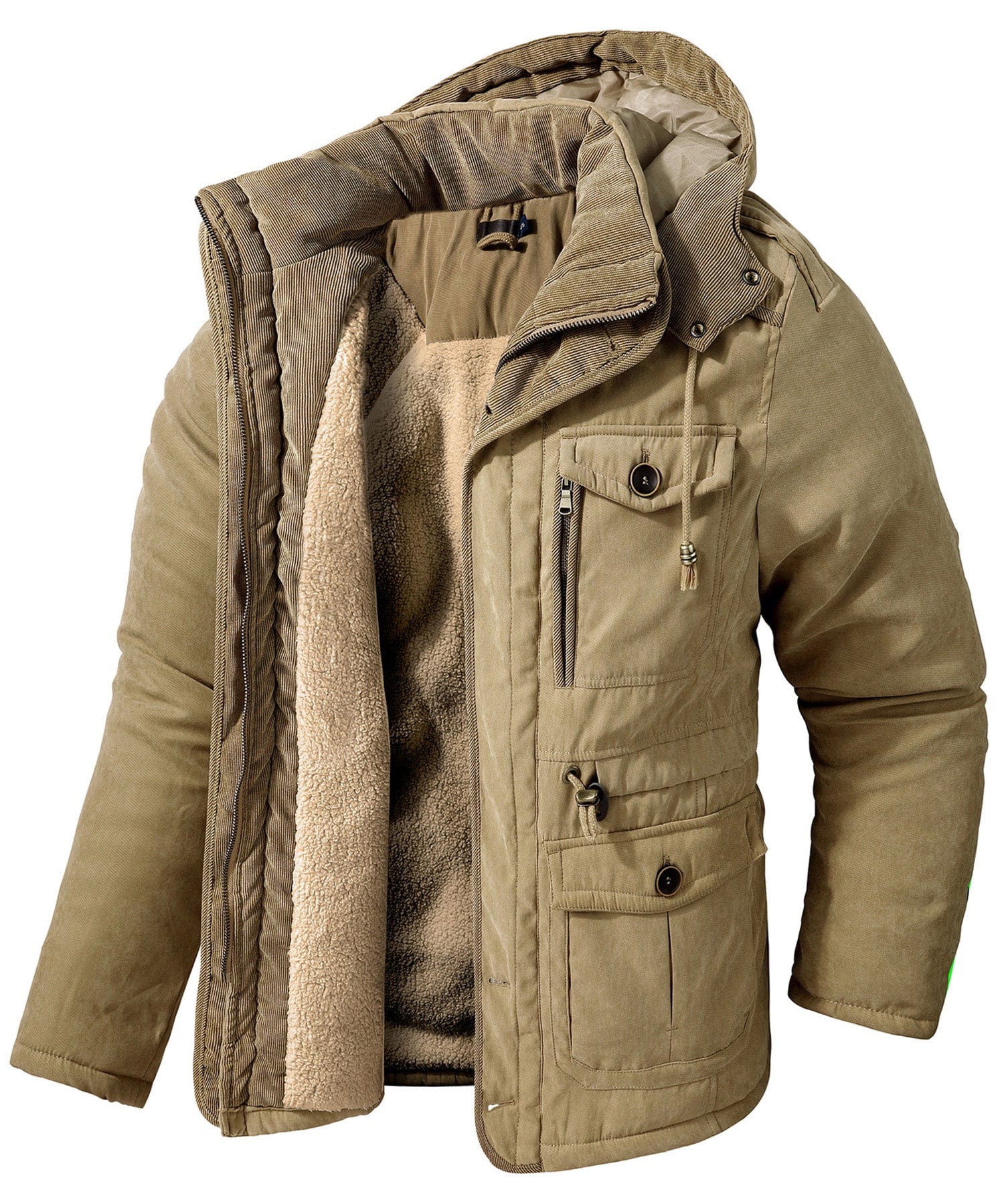 Heren Expedition Jacket Met Verstelbare Taille En Zachte Fleece - Image 2