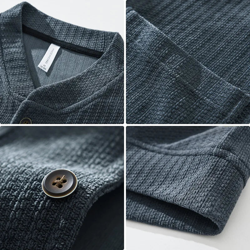 Heren Gebreide Cardigan met Textuur - Image 7