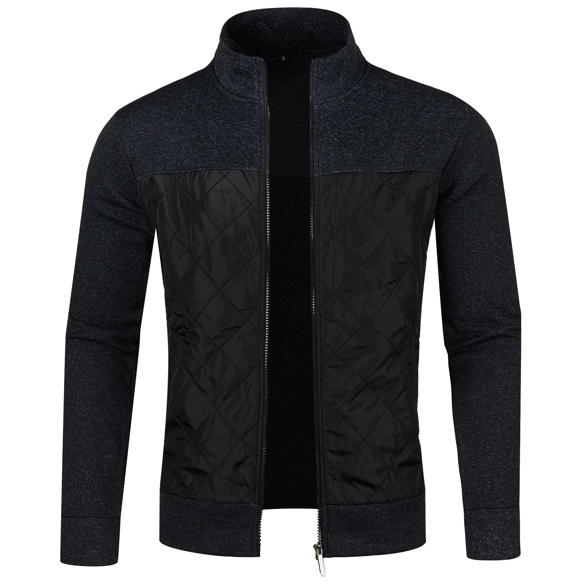 Heren Gebreide Casual Buitenjas met Opstaande Kraag - Image 10
