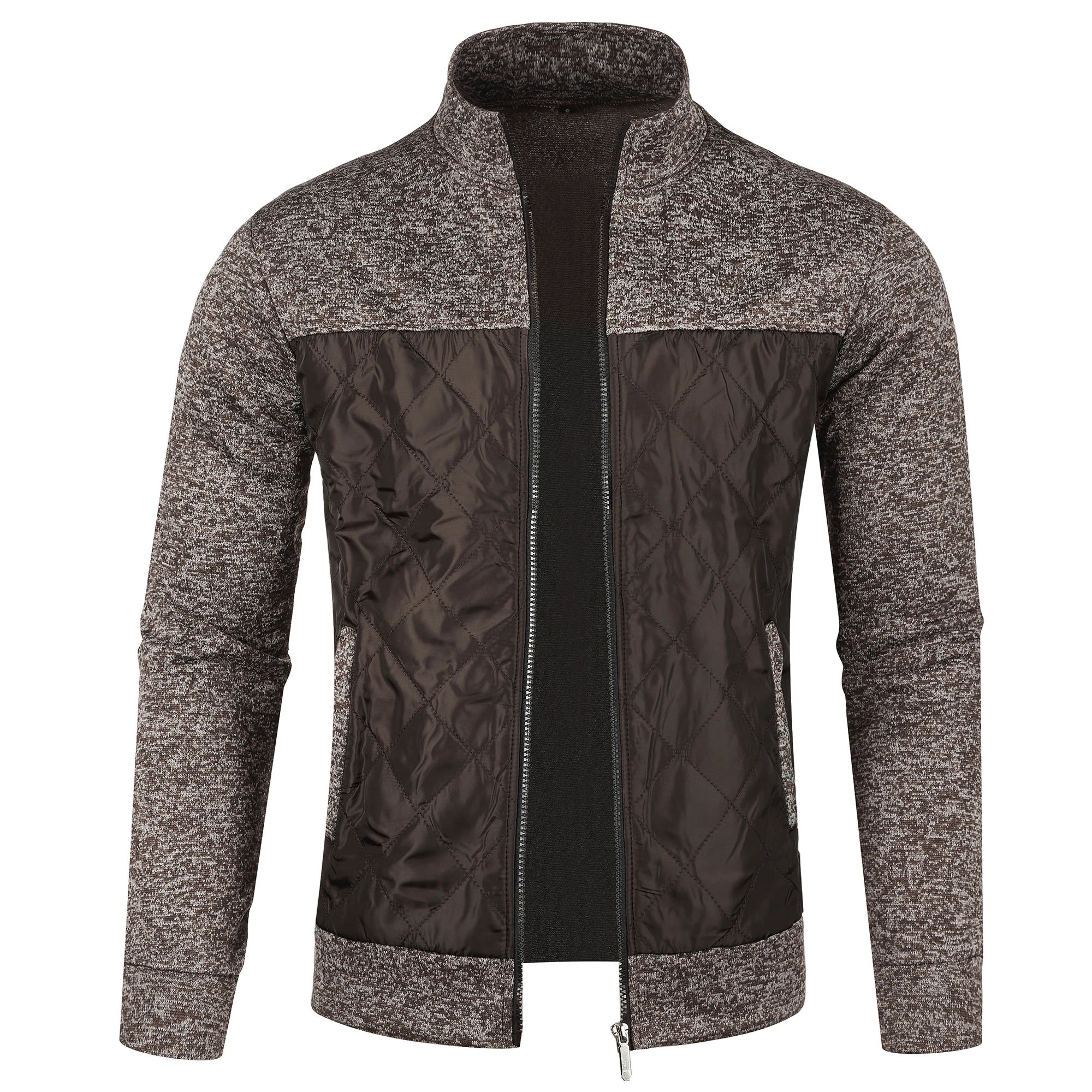 Heren Gebreide Casual Buitenjas met Opstaande Kraag - Image 11