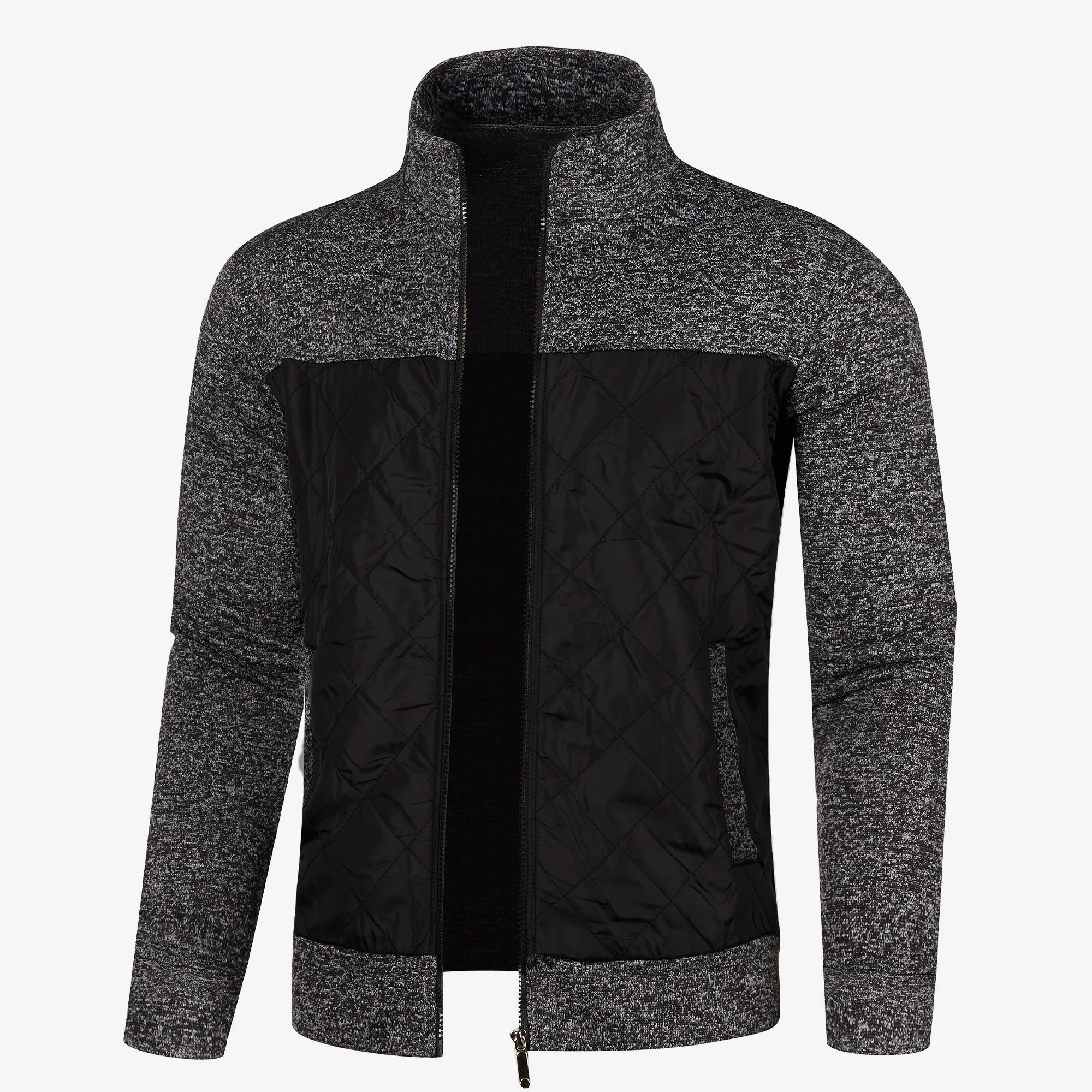 Heren Gebreide Casual Buitenjas met Opstaande Kraag - Image 3