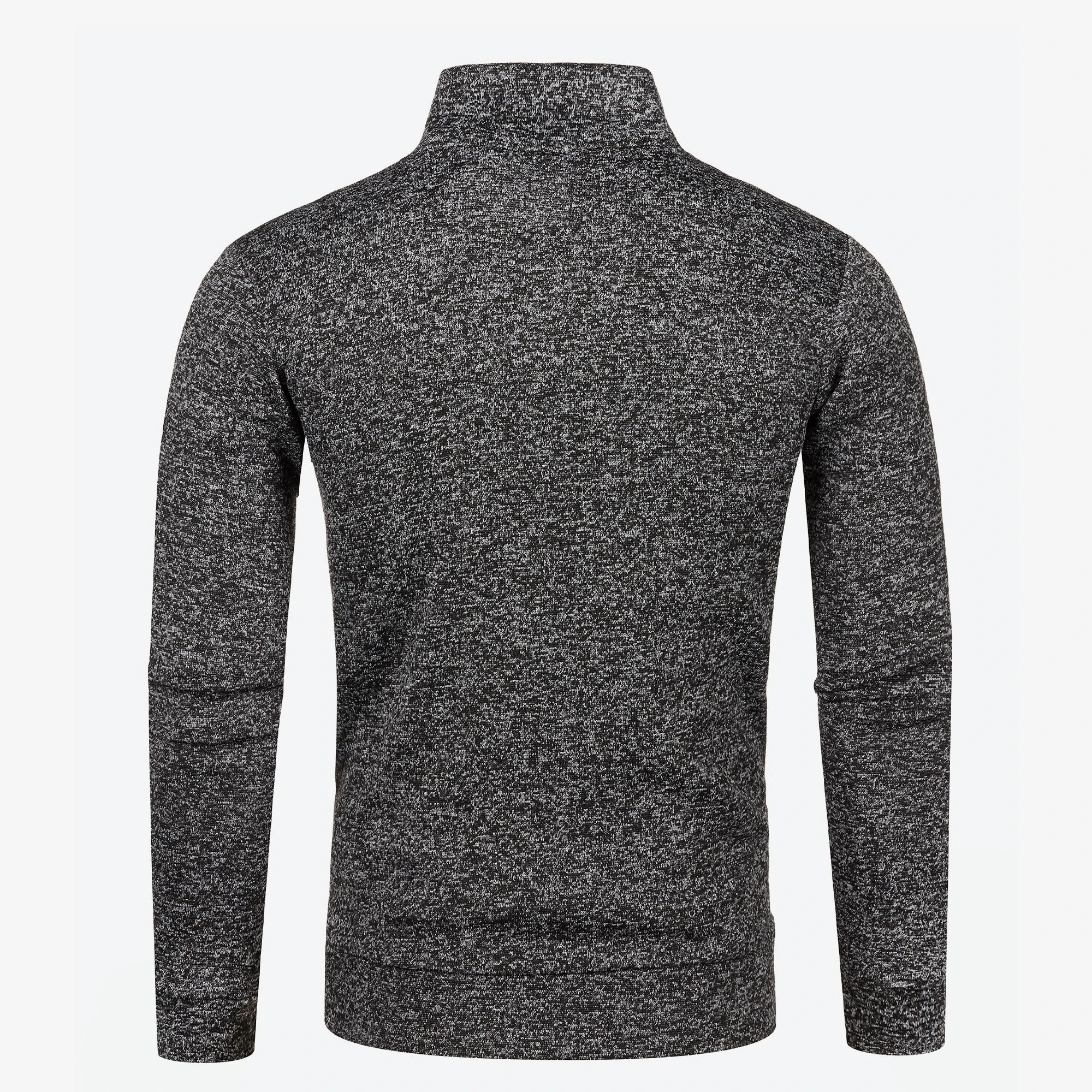 Heren Gebreide Casual Buitenjas met Opstaande Kraag - Image 4