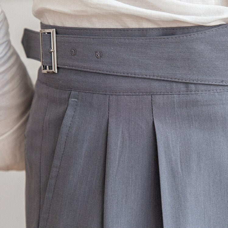 Heren Hoge Taille Broek Tailored Fit Met Geplooide Voorkant - Image 5