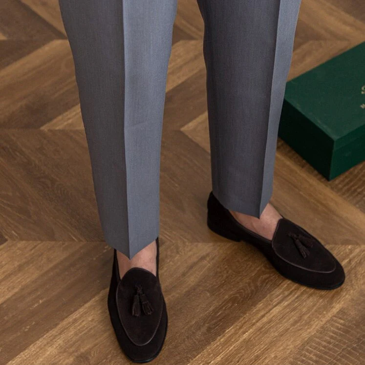 Heren Hoge Taille Broek Tailored Fit Met Geplooide Voorkant - Image 7