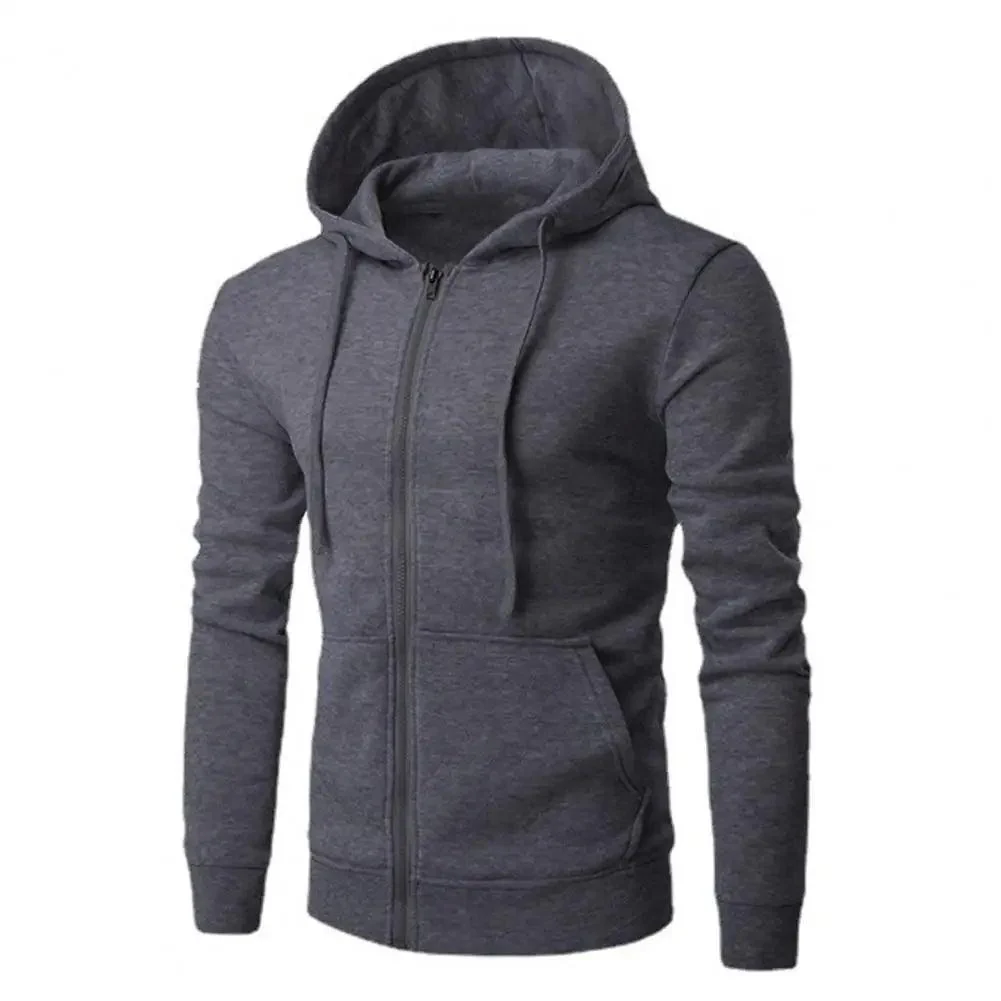 Heren Hoodie Met Capuchon en Rits Casual - Image 4