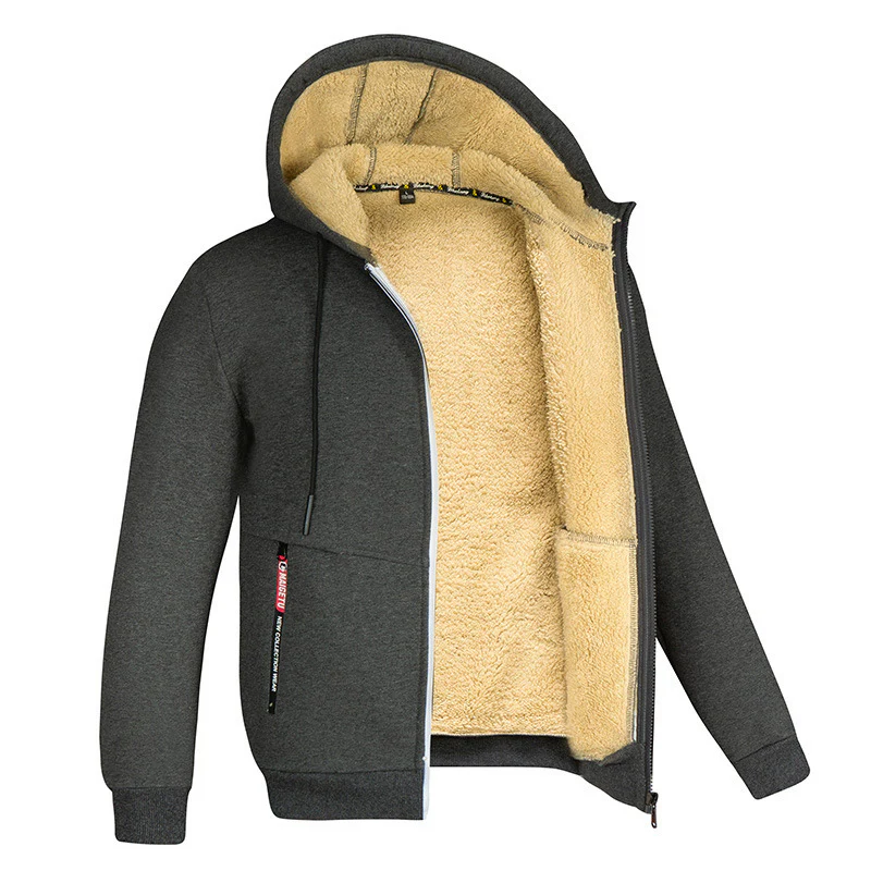 Heren Hoodie met Rits van Lamswol voor de Winter - Image 2