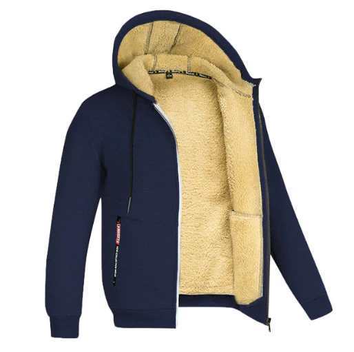 Heren Hoodie met Rits van Lamswol voor de Winter - Image 9