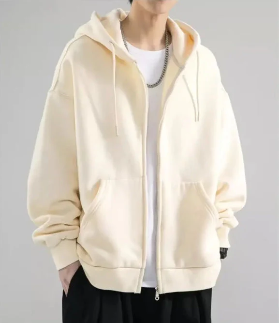 Heren Hoodie Sweatshirt Met Rits - Losse Pasvorm - Image 2
