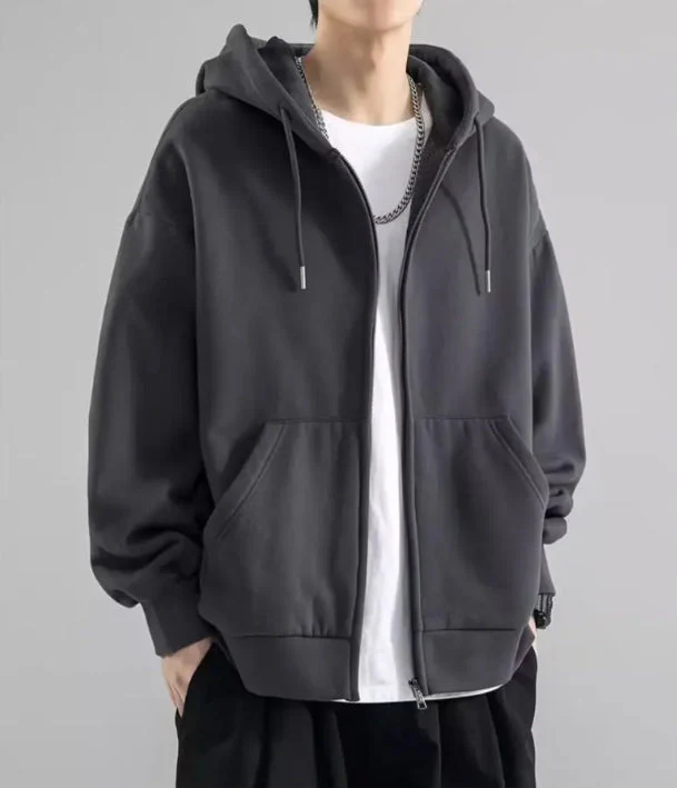 Heren Hoodie Sweatshirt Met Rits - Losse Pasvorm - Image 5