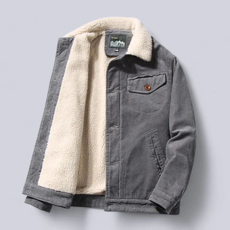 Heren Jas Corduroy Met Padded Binnenvoering Casual Katoen - Image 4