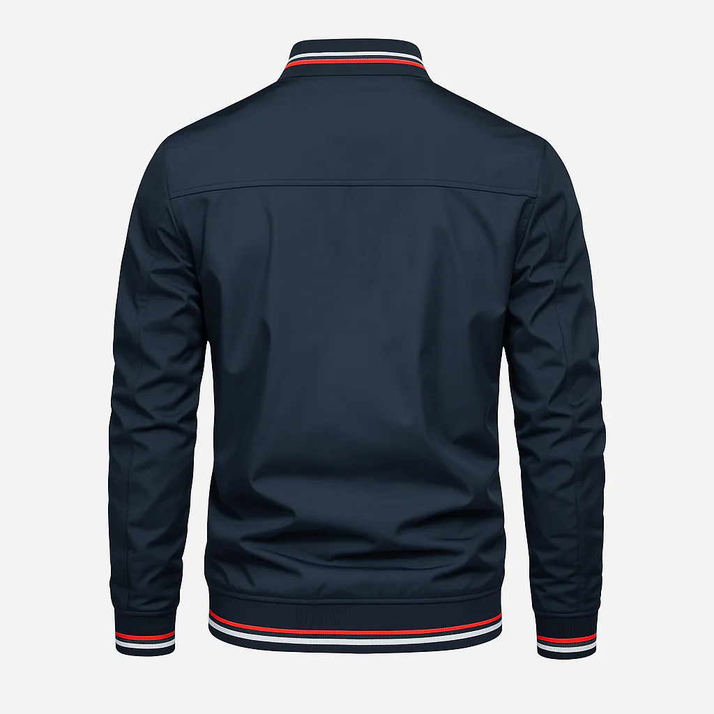 Heren Jas Zomer Sportieve Stijl Met Geribbelde Kraag En Manchetten - Image 6