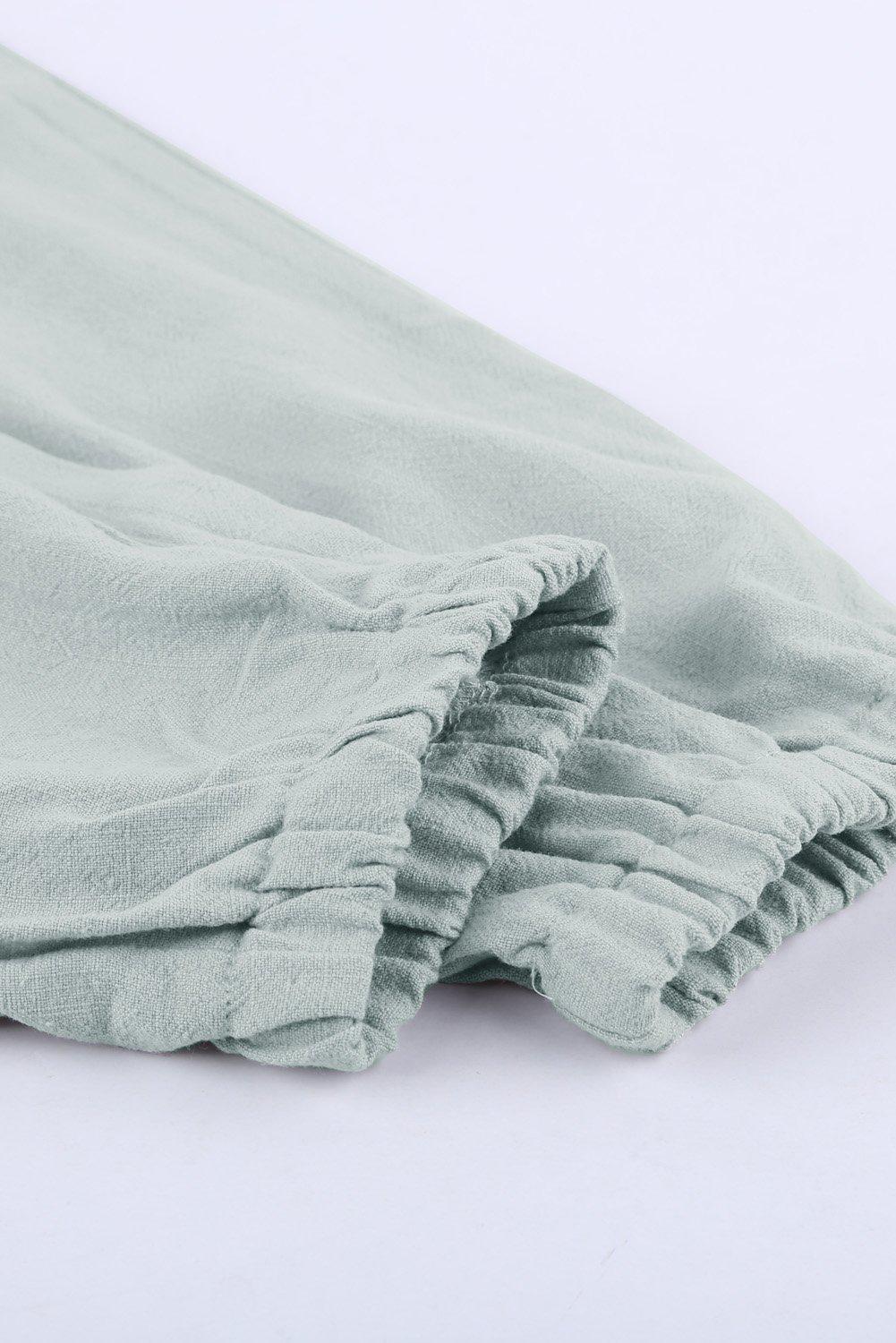Heren Joggers van Linnen met Elastische Tailleband en Zakken - Image 5
