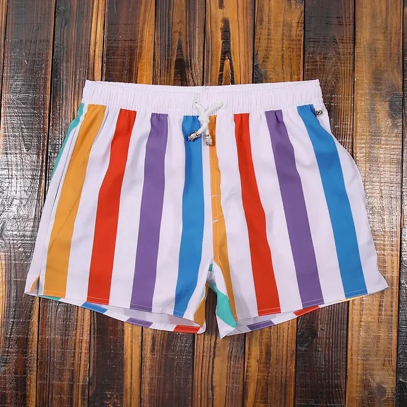 Heren Korte Broek Gestreept Casual Stijl met Elastische Tailleband - Image 3
