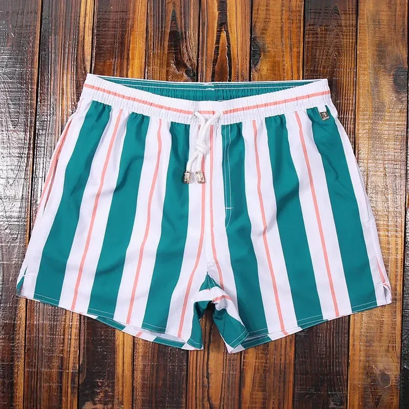 Heren Korte Broek Gestreept Casual Stijl met Elastische Tailleband - Image 4