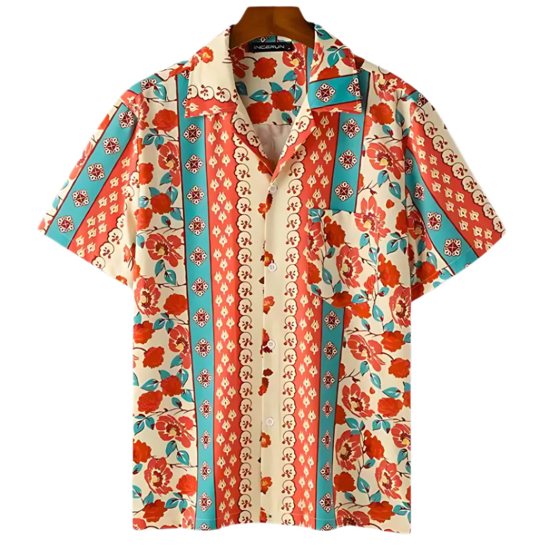 Heren Kraagshirt met Bloemenprint voor de Zomer