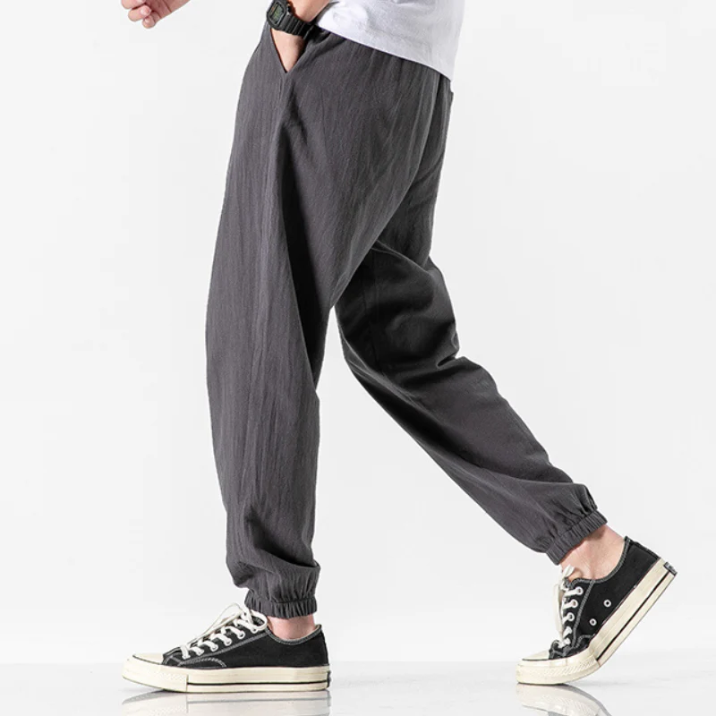 Heren Linnen Broek Comfortabele Snit Katoen - Image 2