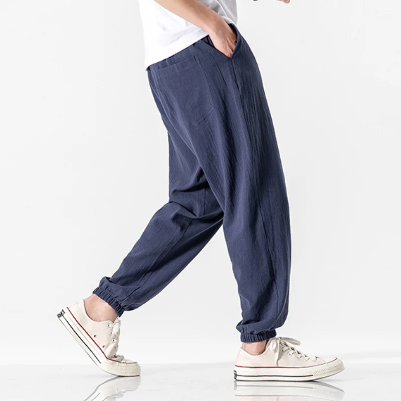 Heren Linnen Broek Comfortabele Snit Katoen - Image 4
