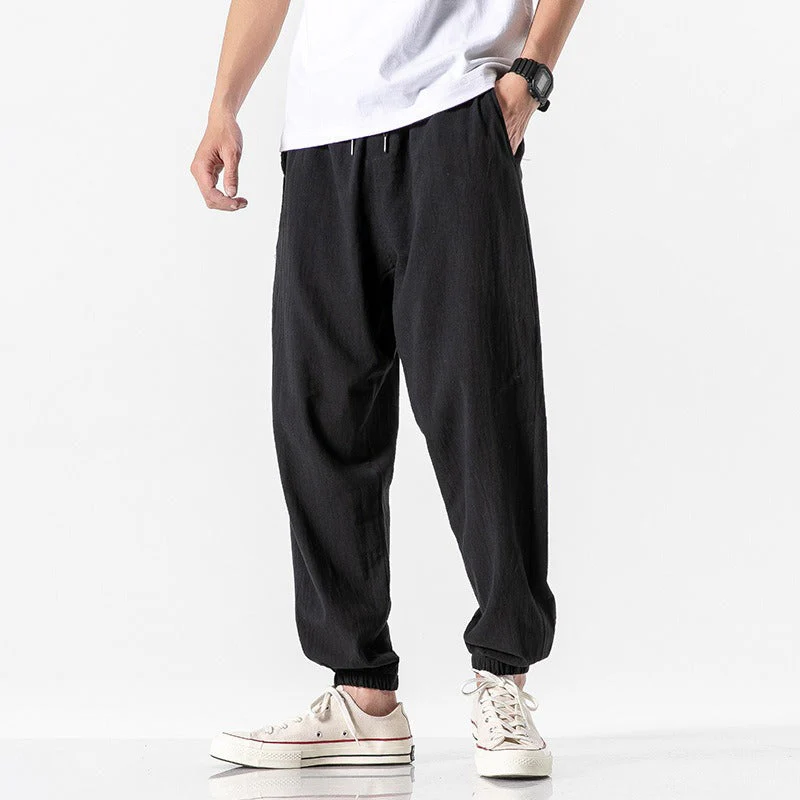 Heren Linnen Broek Comfortabele Snit Katoen - Image 5