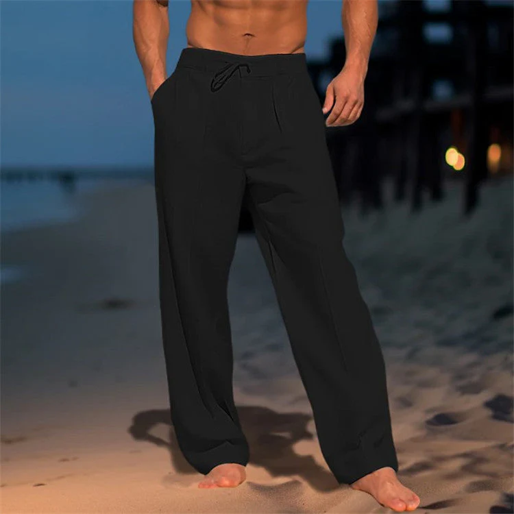 Heren Linnen Broek Relaxed Fit Met Touwtjesluiting - Image 4
