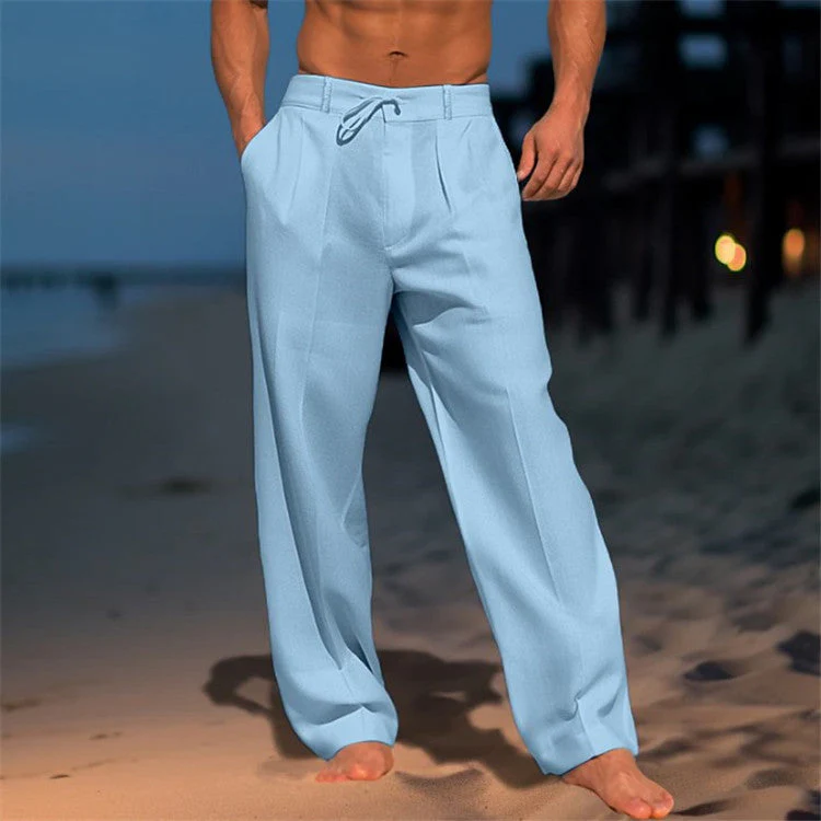 Heren Linnen Broek Relaxed Fit Met Touwtjesluiting - Image 5