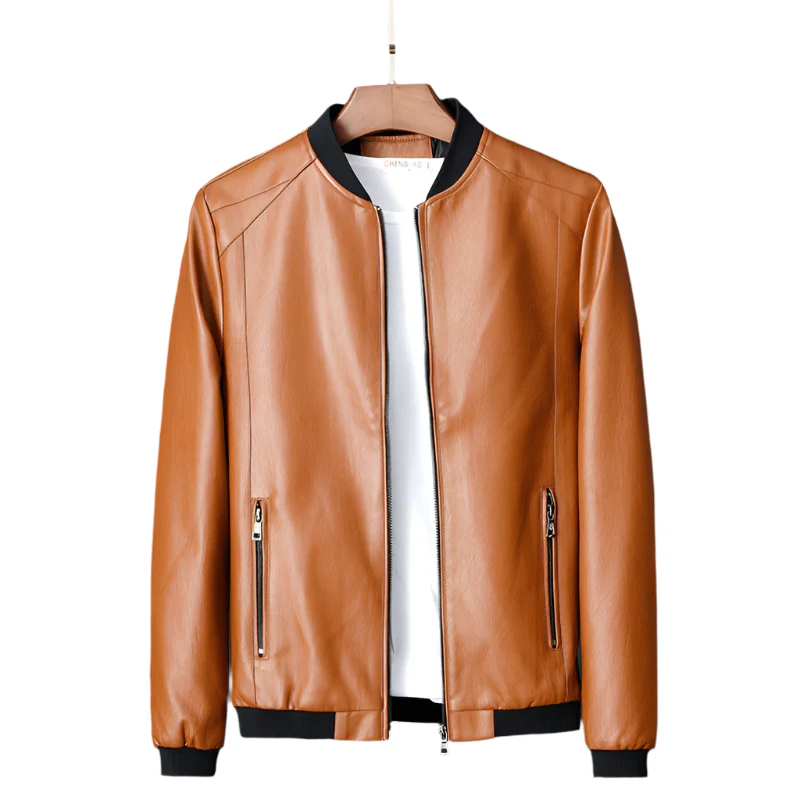 Heren Motorjack Leather Urban Stijl