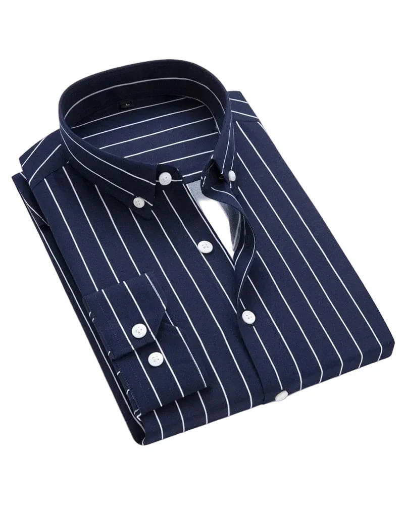 Heren Overhemd Gestreept Casual Stijl