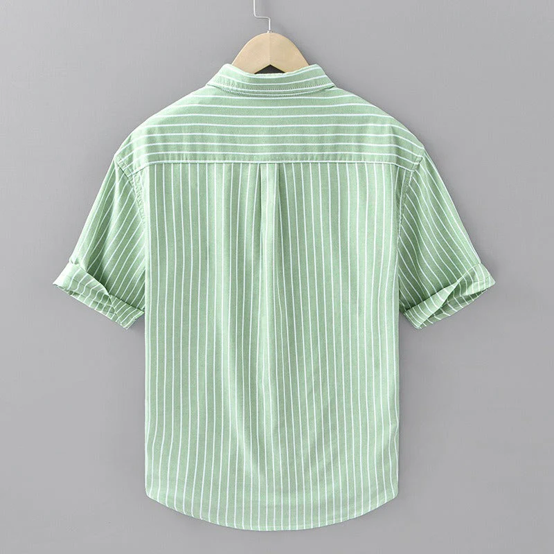 Heren Overhemd Gestreept Linnen Katoenmix voor Casual en Formele Stijl - Image 2