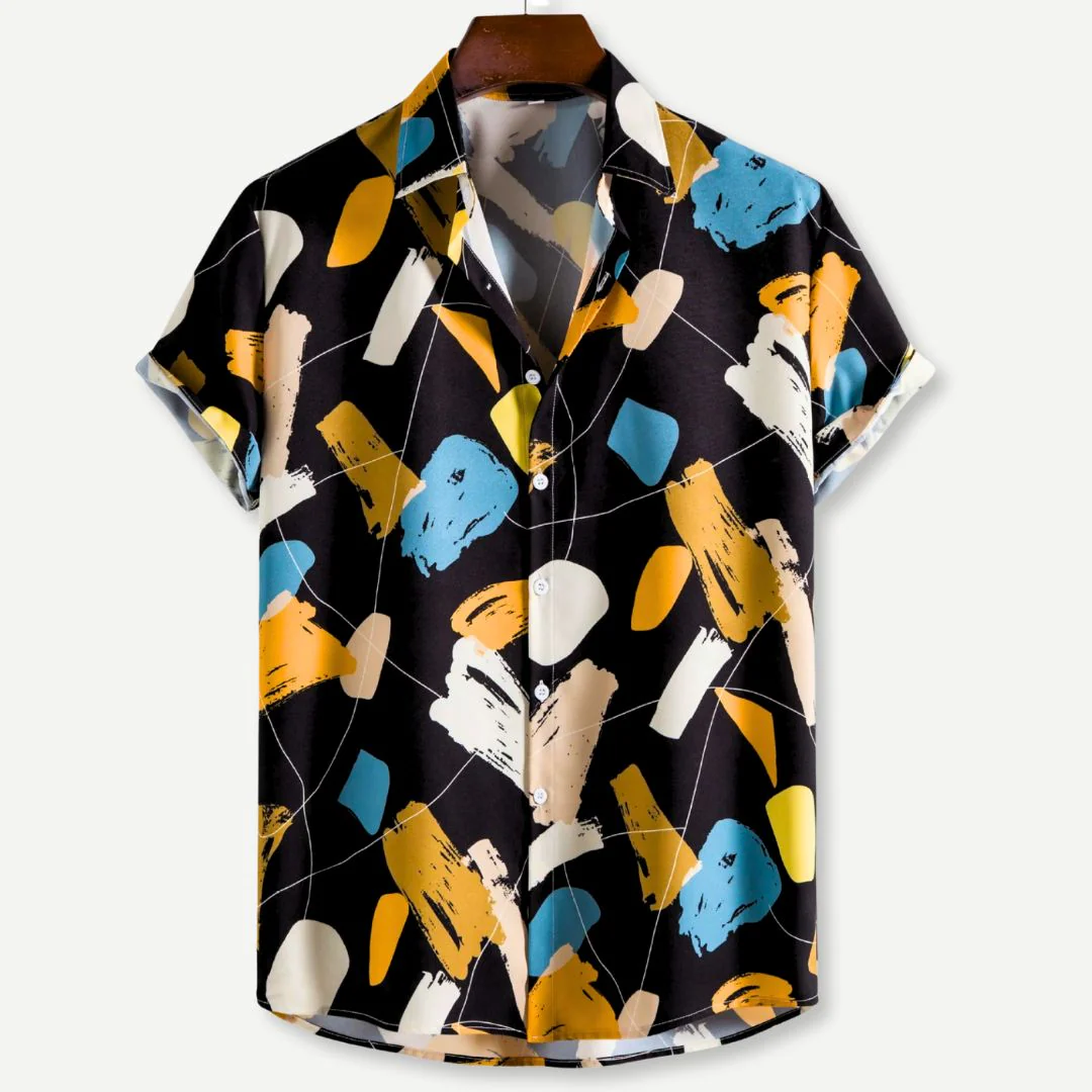 Heren Overhemd Met Schilderachtige Print Casual Katoen - Image 3