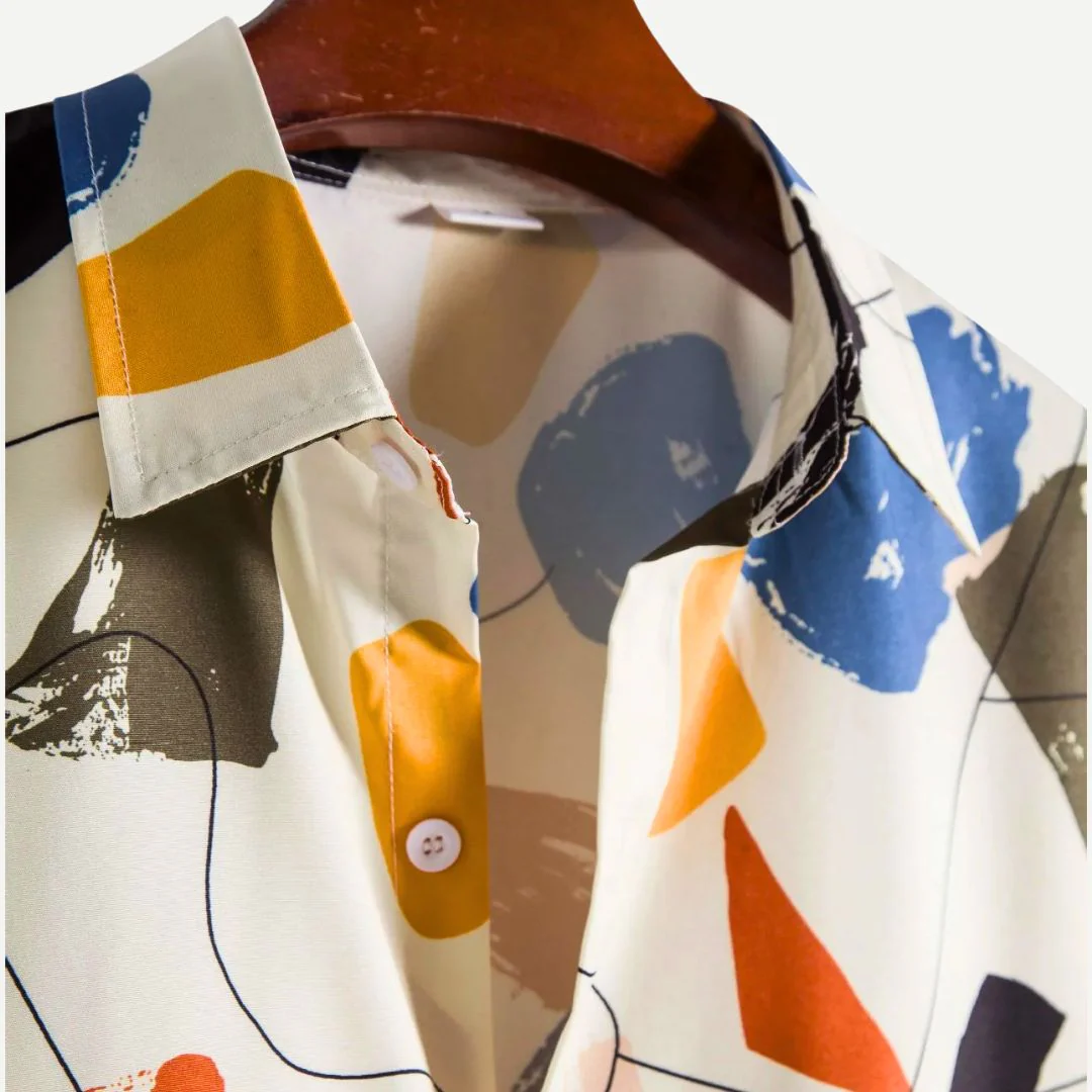 Heren Overhemd Met Schilderachtige Print Casual Katoen - Image 5