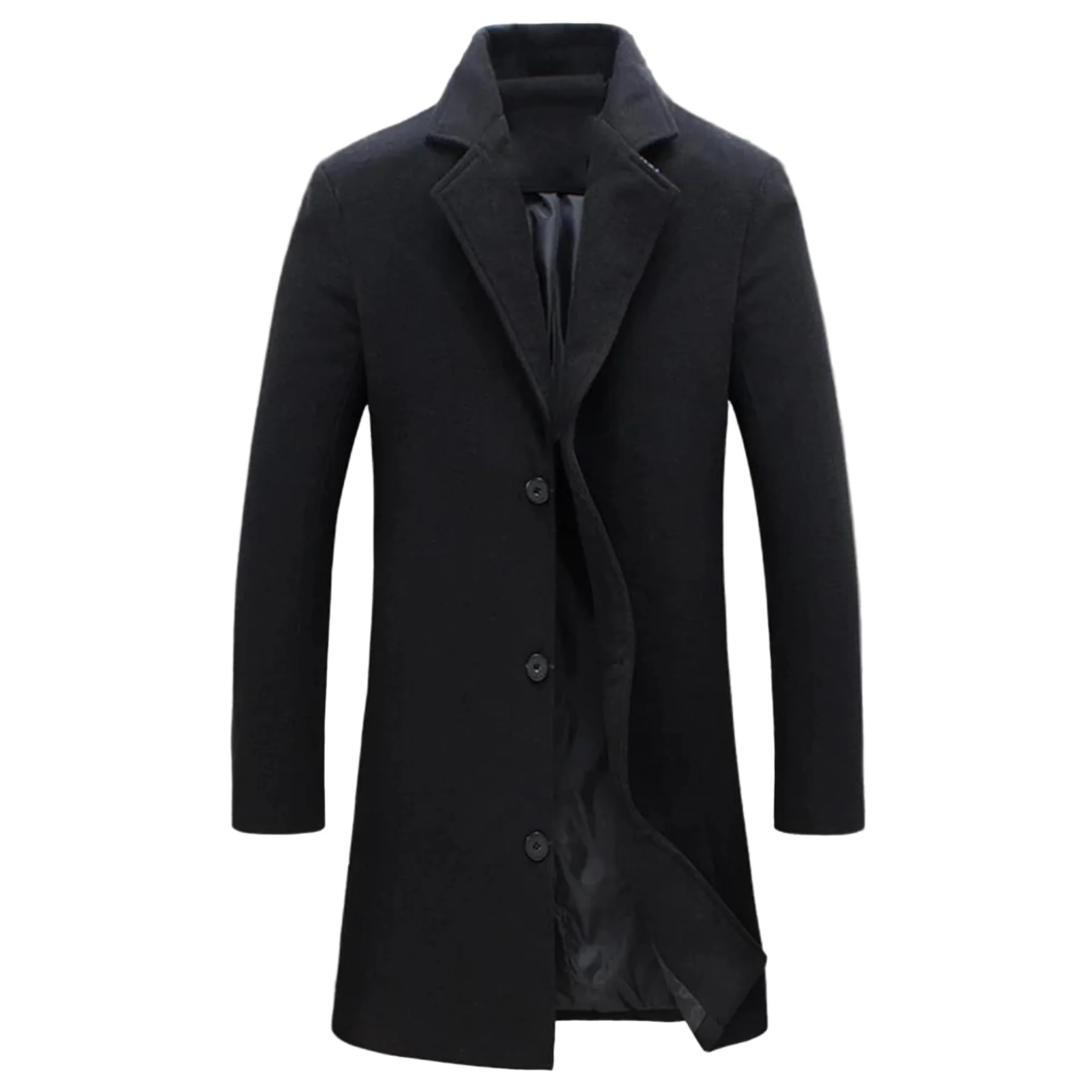 Heren Overjas van Wol met Elegante Stijl