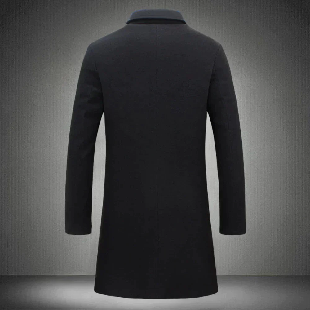 Heren Overjas van Wol met Elegante Stijl - Image 2