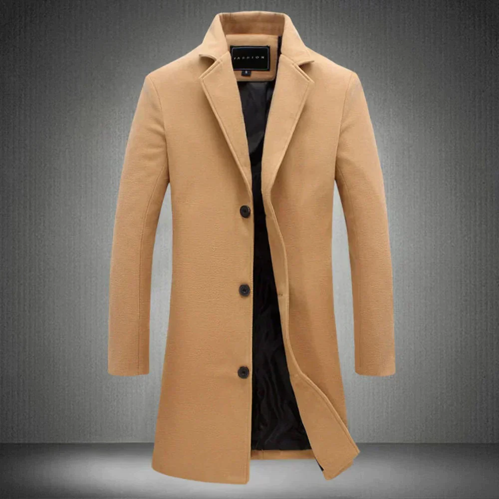 Heren Overjas van Wol met Elegante Stijl - Image 3