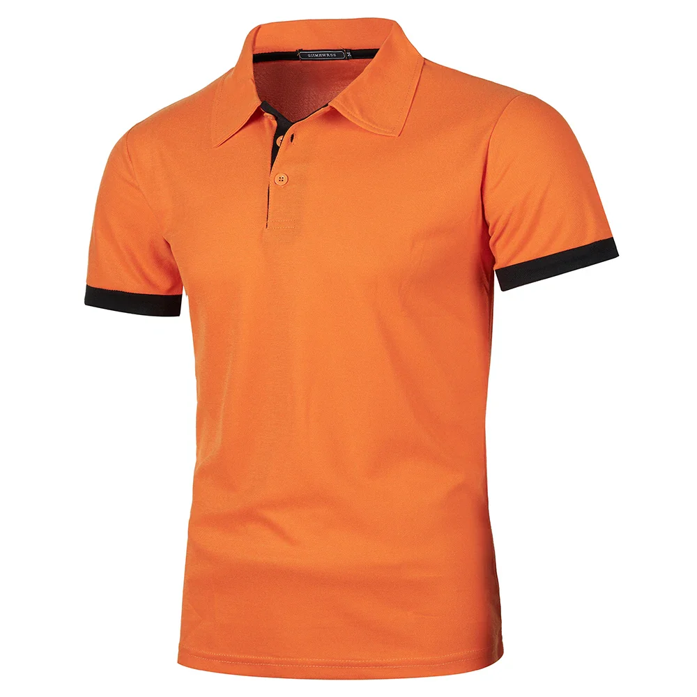 Heren Polo Shirt Korte Mouwen Contrastkleur Casual - Image 4