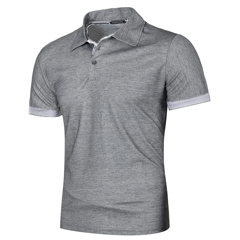 Heren Polo Shirt Korte Mouwen Contrastkleur Casual - Image 7