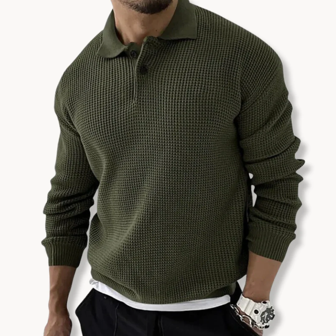 Heren Polo Trui Stijlvol Gebreid voor Casual en Formele Gelegenheden - Image 2