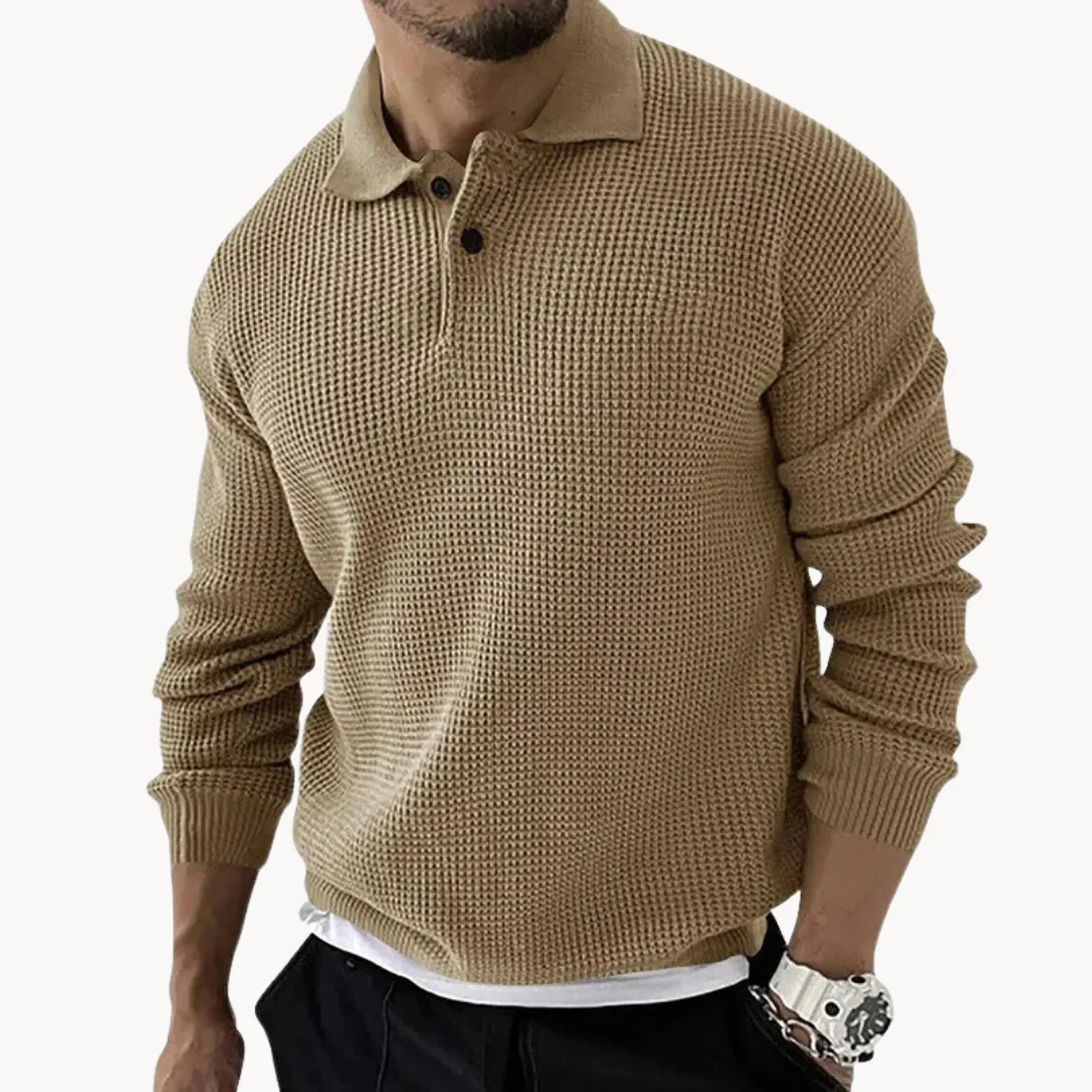 Heren Polo Trui Stijlvol Gebreid voor Casual en Formele Gelegenheden - Image 3