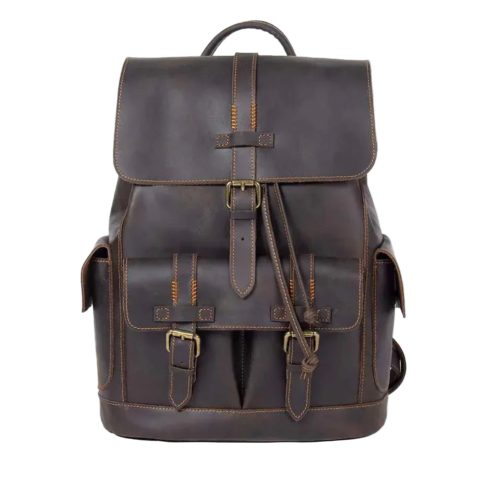 Heren Rugzak Vintage Stijl met Gespriem
