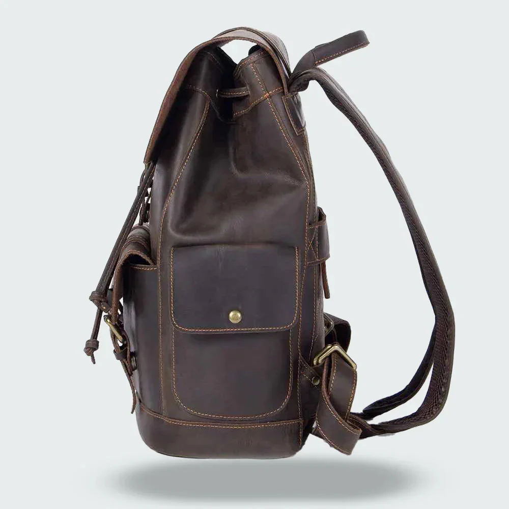 Heren Rugzak Vintage Stijl met Gespriem - Image 8