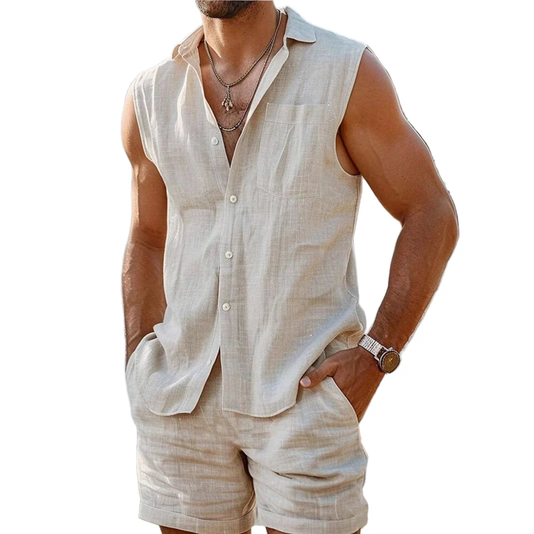 Heren Shirt en Shorts Set Casual