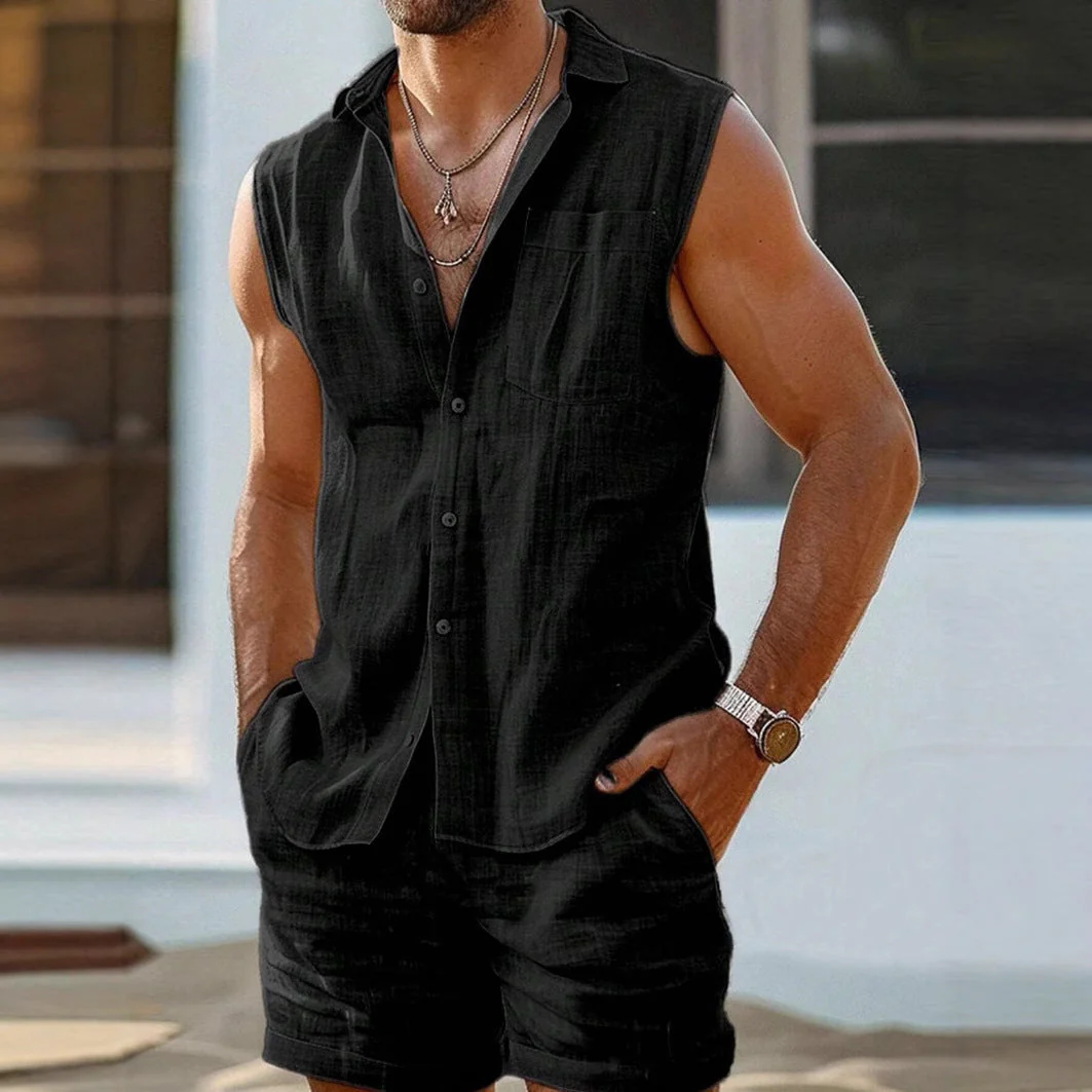 Heren Shirt en Shorts Set Casual - Image 2